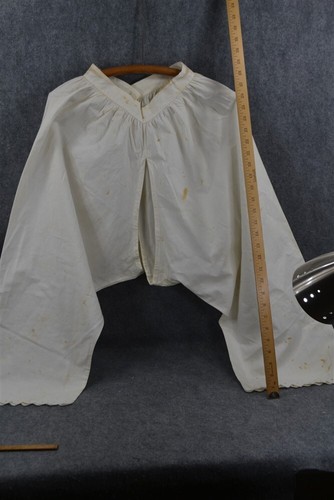 antique bloomers split drawers cotton long legs waist 24 hand stitched 1800s