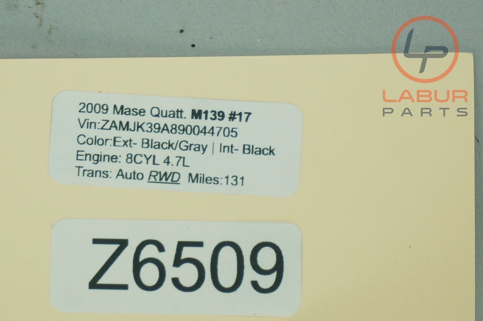 M139 09-13 Maserati Quattroporte Left Side Engine Cylinder Head Cover Z6509