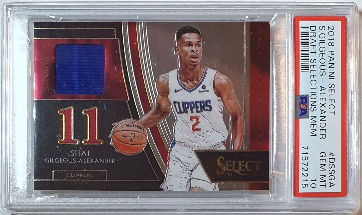 2018 Select Shai Gilgeous-Alexander Rookie #PATCH Jersey RC - PSA 