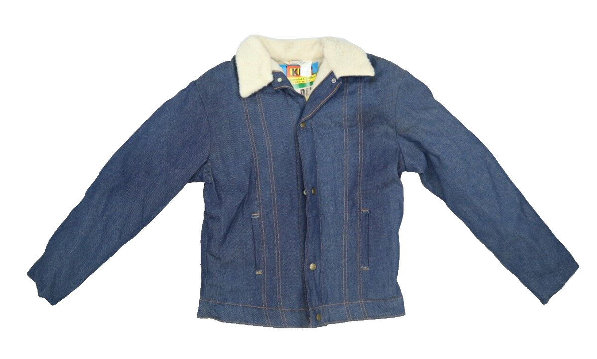 Vintage NOS Key Imperial Boys Youth Size 18 Sherpa Lined Denim