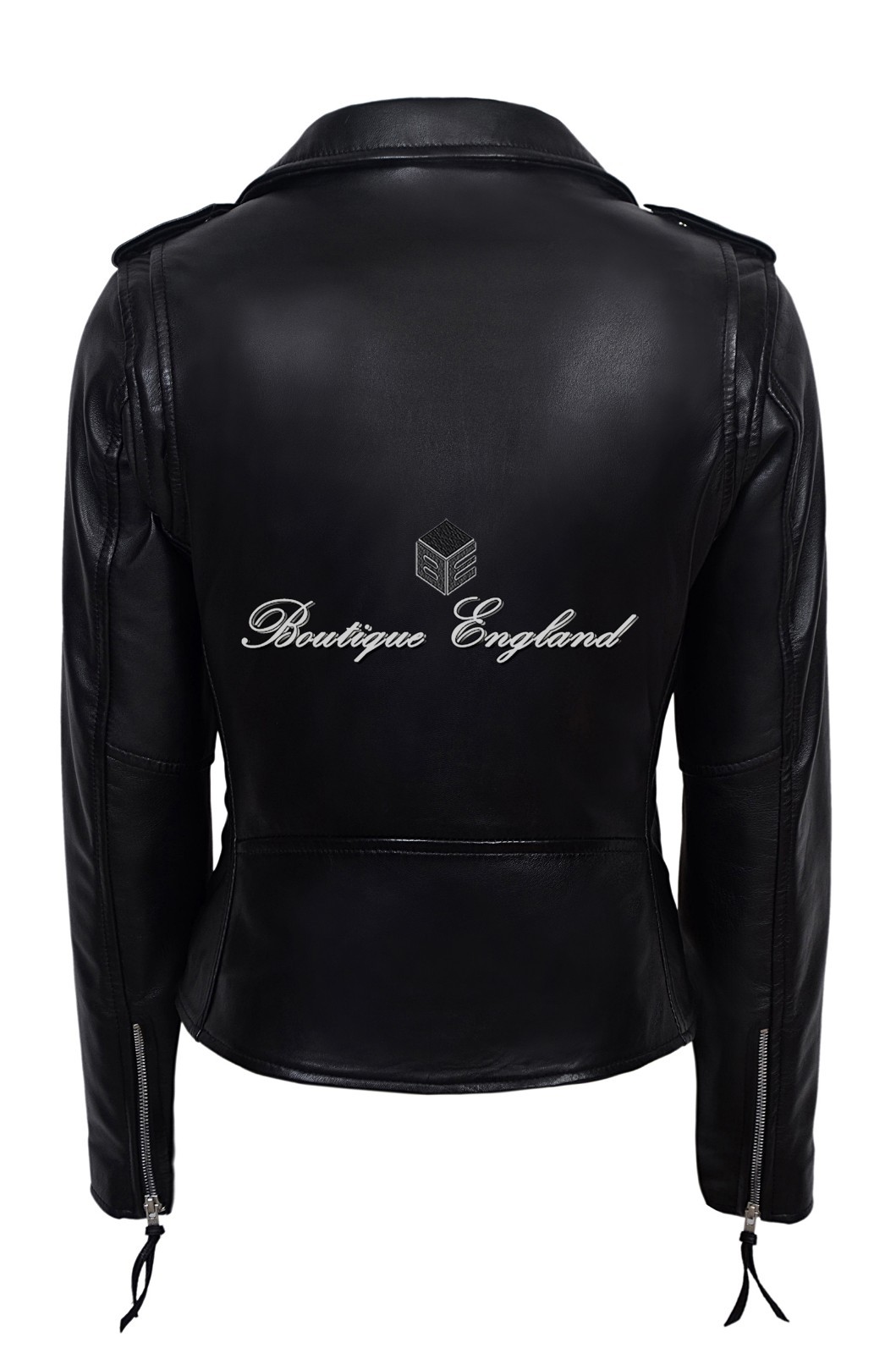 Valentines Ladies Leather Jacket Black Red Linings REAL SOFT LEATHER