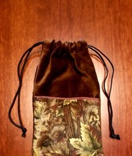 Velvet Pouch with Gold leaf Camouflage Pocket Made in the USA