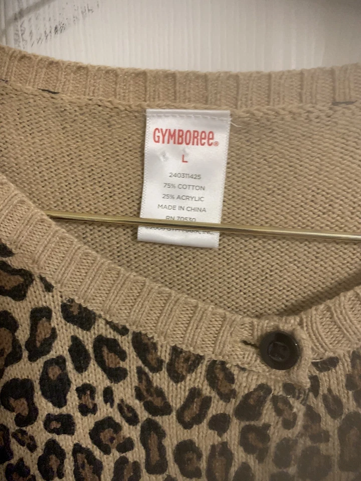 Cárdigan Suéter Gymboree GLAMOUR KITTY Leopardo Top Mamá GRANDE Foto 2 de 4