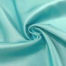 Charmeuse Satin Fabric Stretch  58" Wide  Silky, Bridal  By Yard Aqua Blue