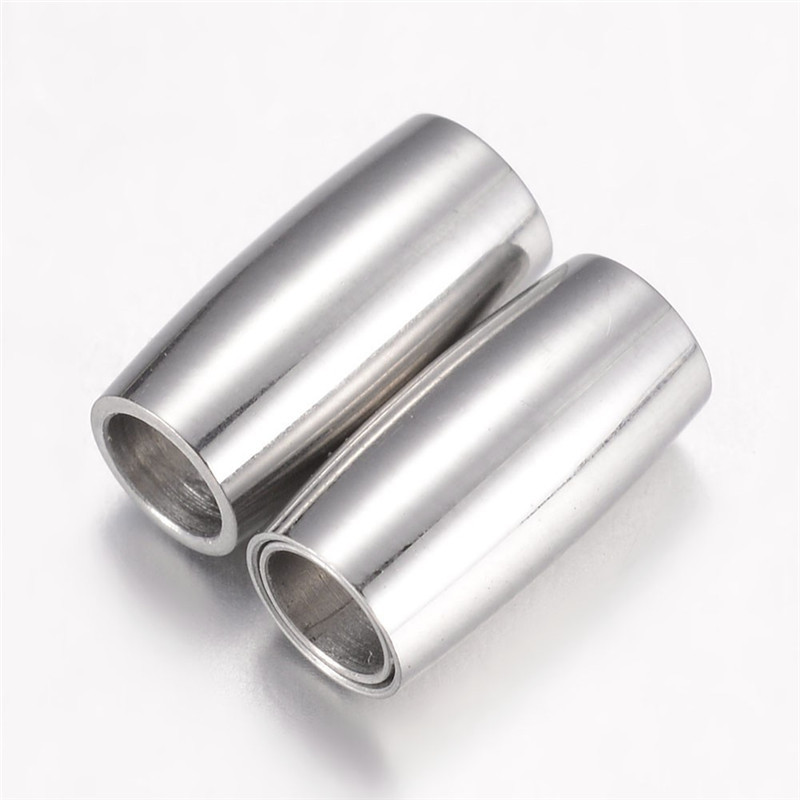 Sets 304 Stainless Steel Magnetic Barrel Clasps Steel Color 9x4