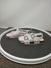 OshKosh B'Gosh Toddler Size 12 Adjustable Straps Floral Cork Sandals NWT