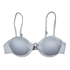 NWOT White Ribbed Underwire Bikini Top