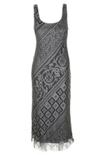 Sl Fashions Silver Metallic Sleeveless Evening Dress 4