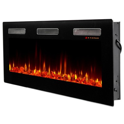 Sierra Series Wall Mount/Built-In Linear Electric Fireplace, 60-Inch