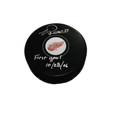 VALTTERI FILPPULA Signed Detroit Red Wings Puck - 1st Goal Inscription