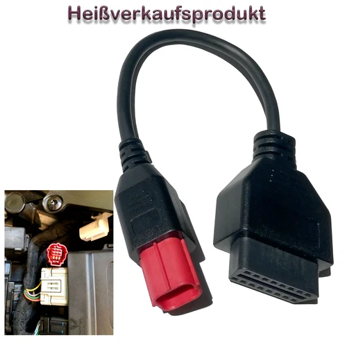 Adaptador Euro5 6 pines moto bike diagnóstico KTM moto guzzi Piaggio Honda Vespa_ - Imagen 3 de 18