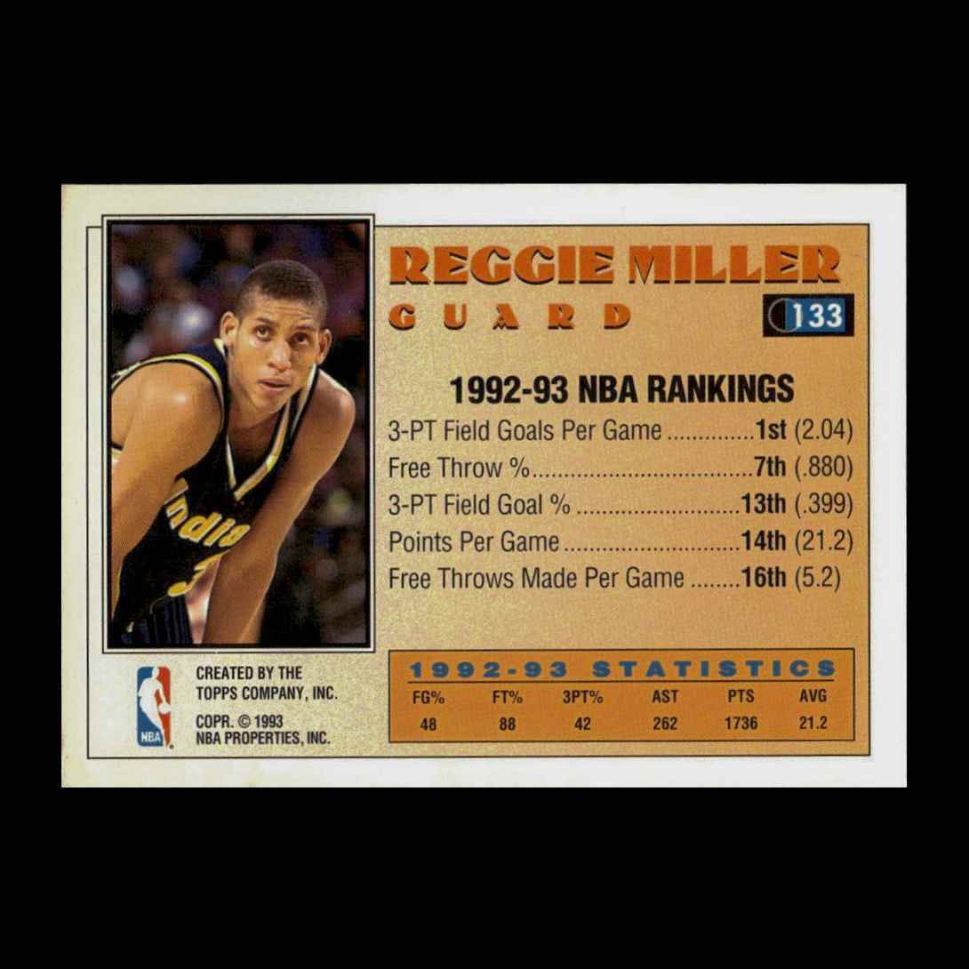 Reggie Miller 1993-94 Topps Indiana Pacers #133 R331C 63 | eBay