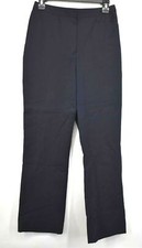Donna Karan Womens Black Straight Leg Comfort Fit Stretch Casual Dress Pants S