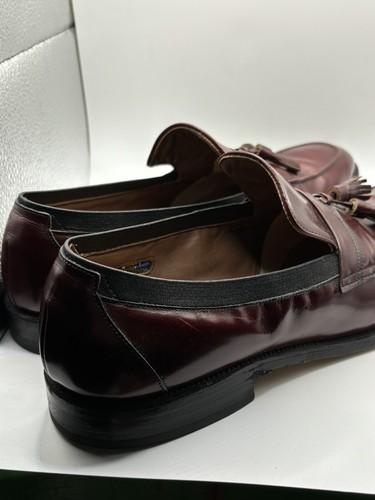 ALLEN EDMONDS Biscayne Vintage 80s Tassel Loafer Style Shoes 12Burgundy Slip On - Picture 11 of 14