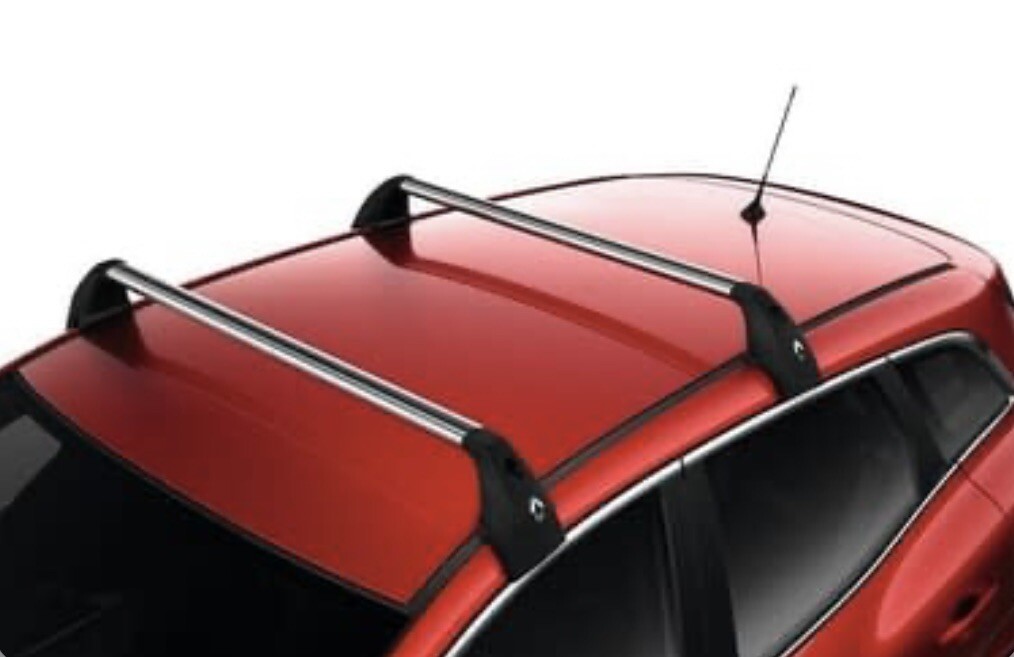 Barres de toit Renault Kadjar pour fixer un coffre de toit de 400L ou des skis