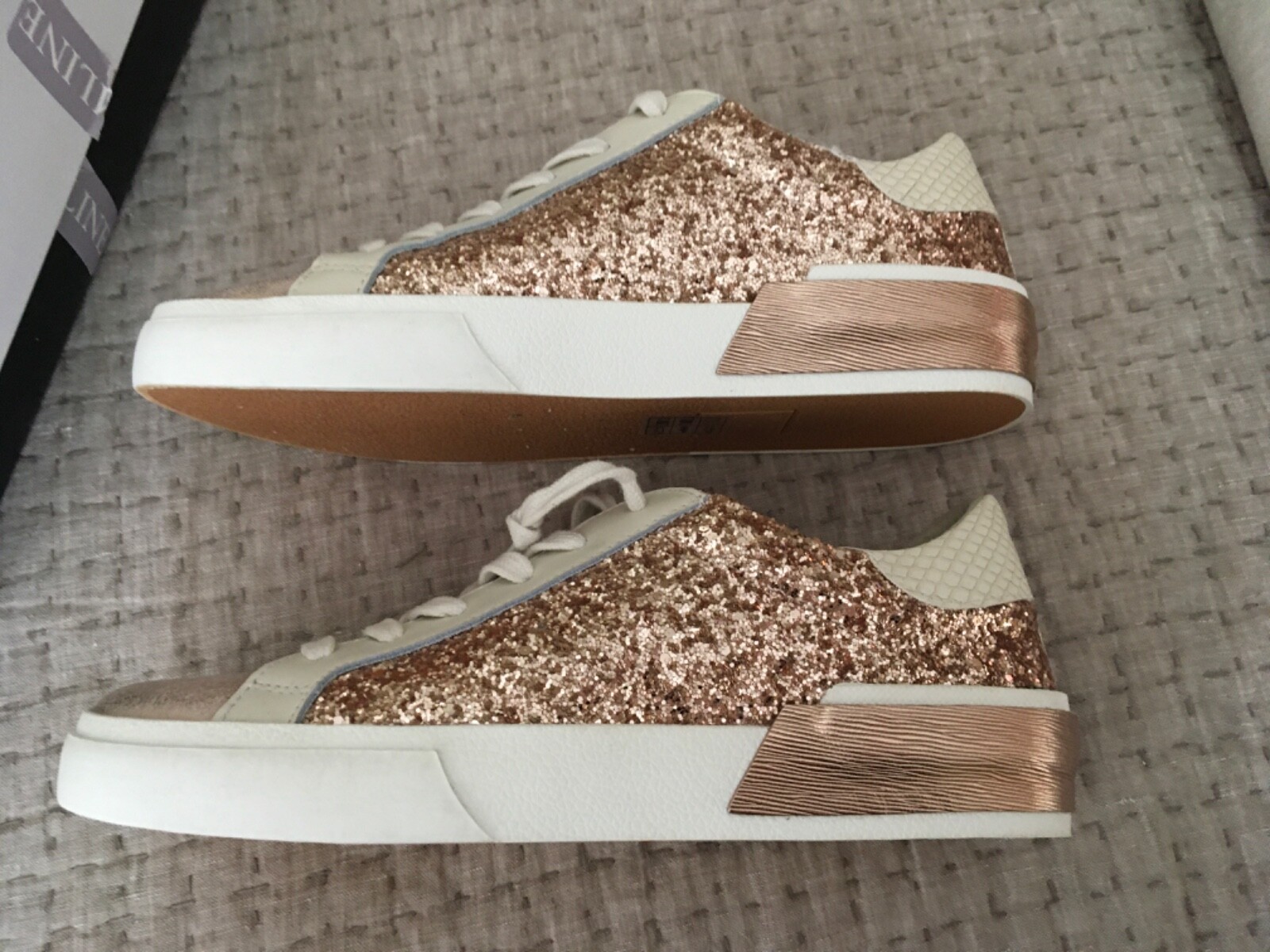 Dolce Vita Rose Gold Glitter Ladies Sneaker sz 7 1/2 New in Box | eBay
