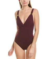 Amoressa Purple Gitano Fandango One-Piece Swimsuit Women's Size 12 US L56946