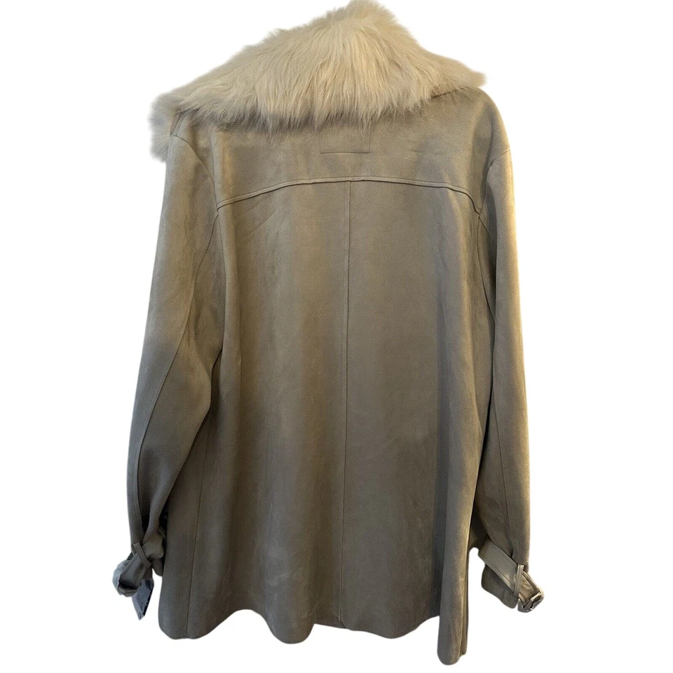 Faux Suede Coat & Fur Collar (removable) Women’s XL NEW Simply Styled by Sears - Image 2 of 4