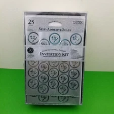 Cultured Pearl Foil Border Print at Home Invitation Kit 50 Count - White