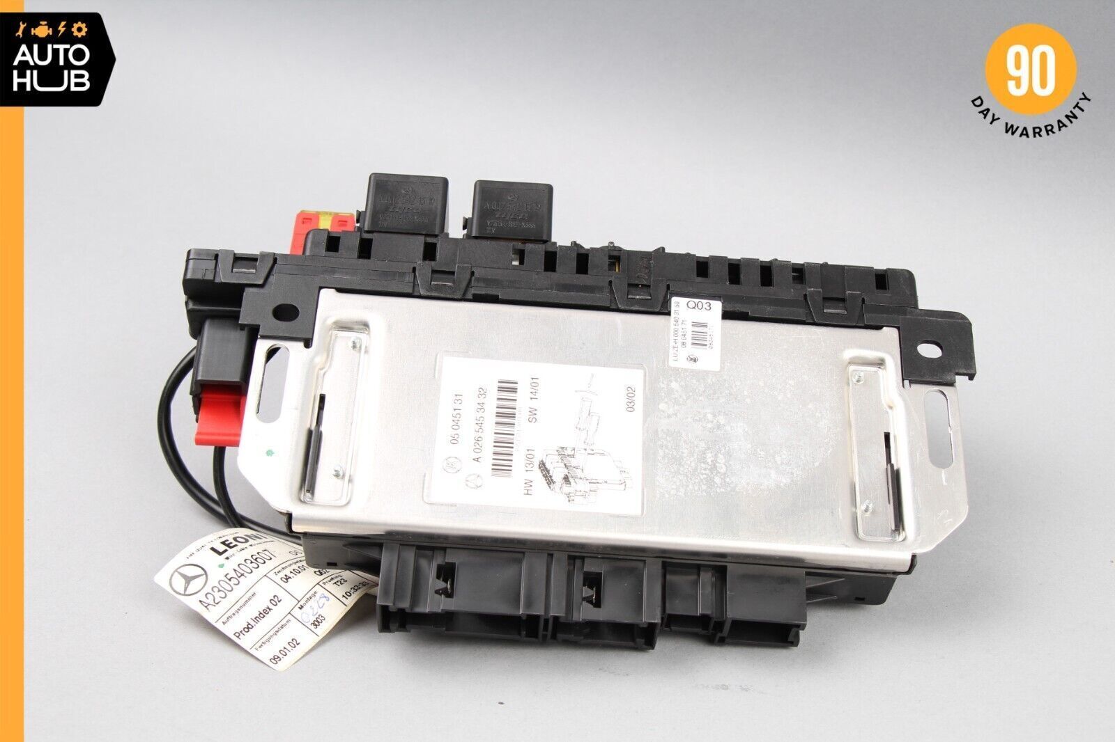 03-12 Mercedes R230 SL500 SL550 SL55 AMG Rear SAM Fuse Box Relay Module OEM