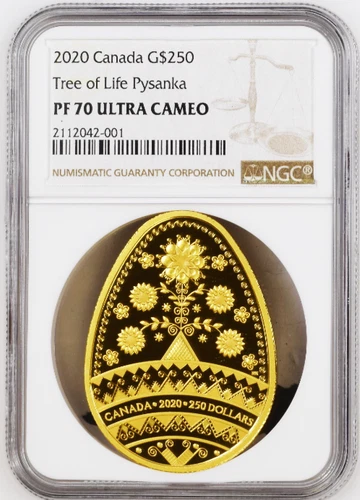 Canada 2020 250$ Tree of Life Pysanka Gold Coin NGC PF70 Royal Canadian Mint #2
