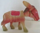 VINTAGE OCCUPIED JAPAN PINK CELLULOID DONKEY BURRO NODDER