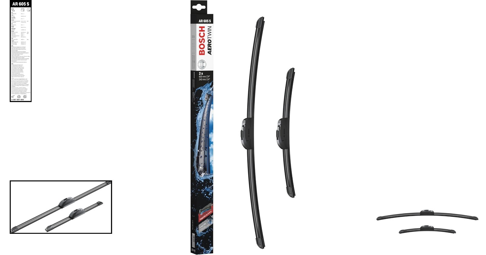 Essuie-glace AR605S balai plat 600mm pour pare-brise automobile