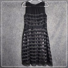 Ann Taylor Women Dress 6 Sleeveless Sparkle Metallic Sequin Night Out Cocktail