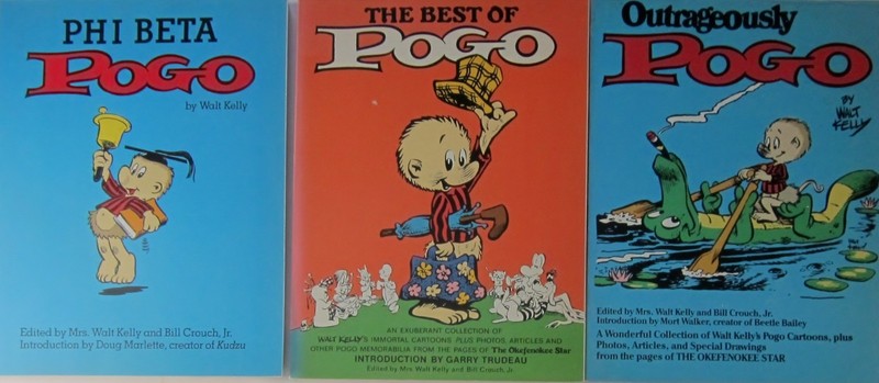 Three Pogo classics—Phi Beta Pogo, Best Of Pogo, Outrageously Pogo