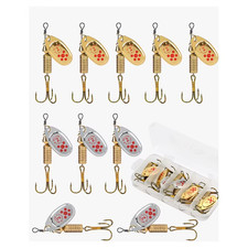 10Pcs 6.7Cm 7G Spinner Spoon Metal Bait Fishing Lure Sequins Crankbait Spoon Bai