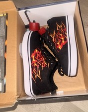 13C Heelys Black With Red With Flames