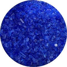 Wissmach Glass Frit Sapphire Blue Transparent Coarse 1lb.Jar 96 COE