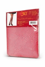 HIBALY Fancy Fishnet Pantyhose Red Queen Size Nylon Stockings New
