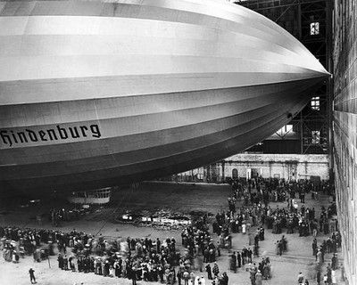 In March April 1936 After Its First Transatlantic Flight Hindenbur- Old Photo