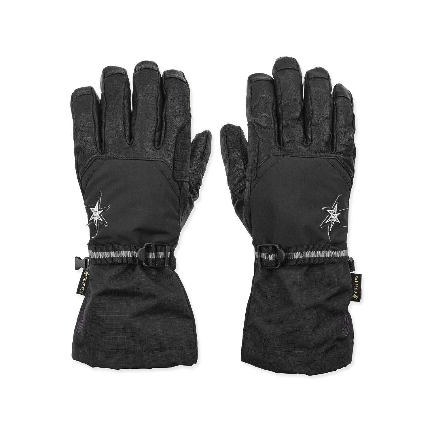 Volcom 91 Gore-Tex Glove Black Gloves Leather 2026 Primaloft Snowboard Ski