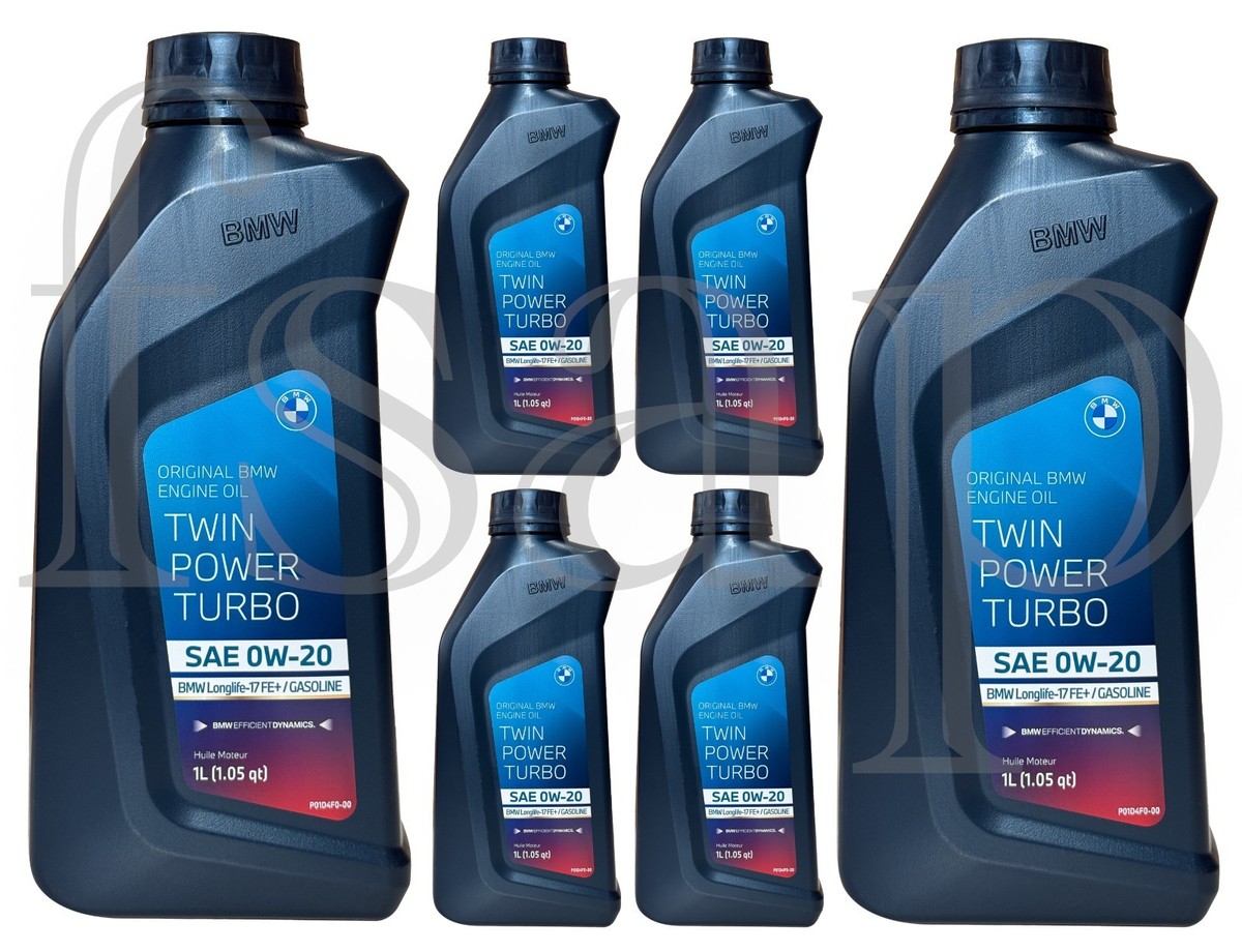 Set of 6 quarts Genuine BMW Full Synthetic engine oil 0w20 2018