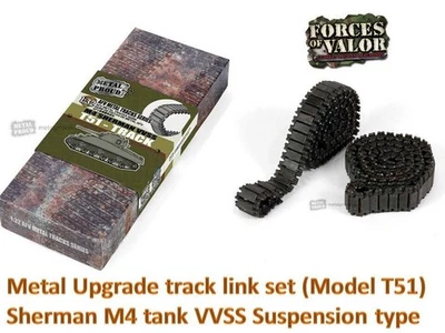 Forces of Valor 1:32 917005 Metal Upgrade track set for U.S. Sherman M4 tank - Photo 1/4