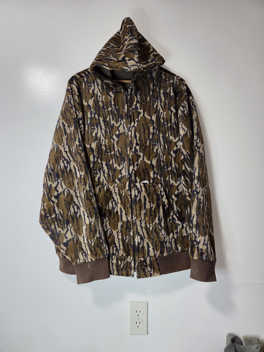 Carhartt Mossy Oak Bottomland Velour Zip Up Hoodie Size Large | eBay