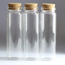 90ml Clear 37x120mm Borosilicate Bottle 5-30 pieces Cork bottle Vials