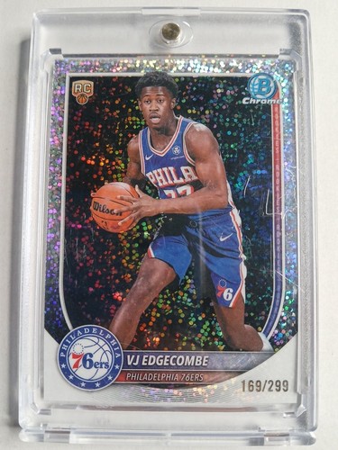 2025 Bowman Chrome #BCV-3 VJ Edgecombe Speckle /299 Rookie RC 76ers