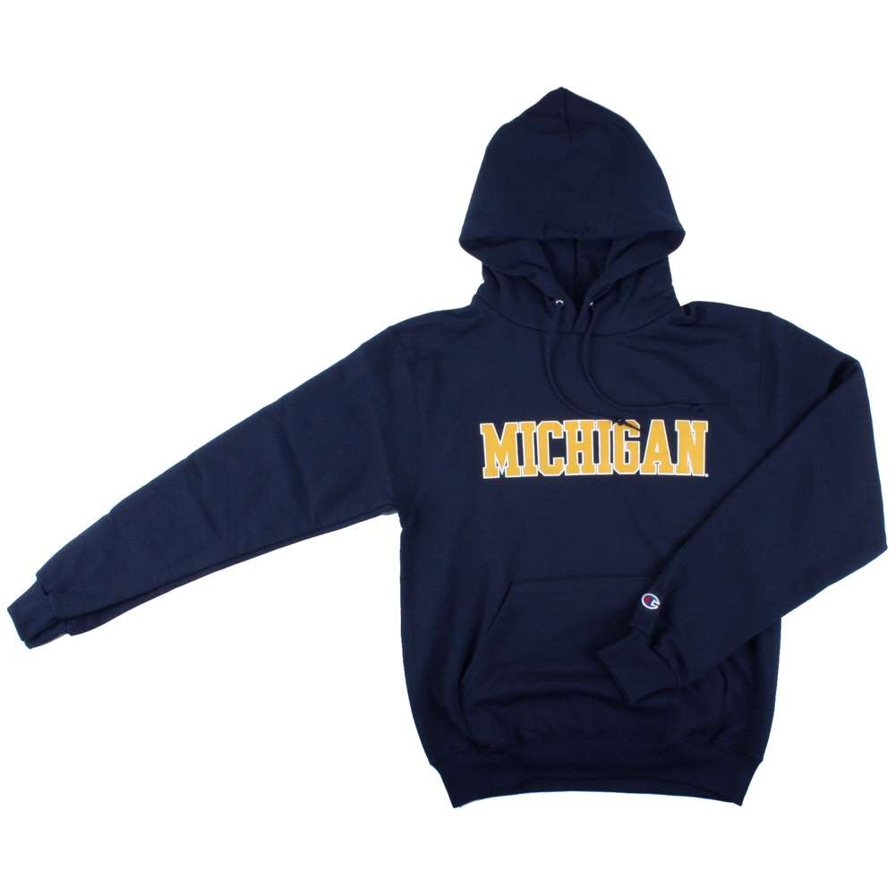 Michigan Wolverines Hooded Sweatshirt - Michigan Straight - By