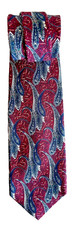 Vtg Robert Talbott Burgundy/Blue Paisley 100 Silk Tie Hand Sewn Made in USA