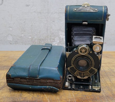 Vintage Blue Kodak Vanity Vest Pocket Series III 127 Camera w/ Case