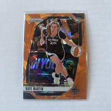 2024 WNBA Prizm Kate Martin ORANGE ICE ROOKIE #126 Las Vegas Aces RC
