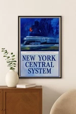 New York Central System 20th Century Limited Train Poster - RARE 24x36”