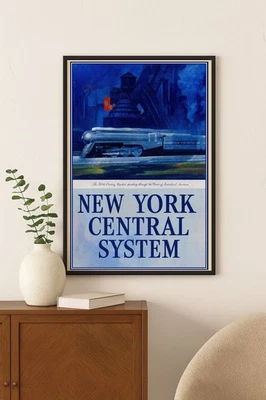 New York Central System 20th Century Limited Train Poster - RARE 24x36”
