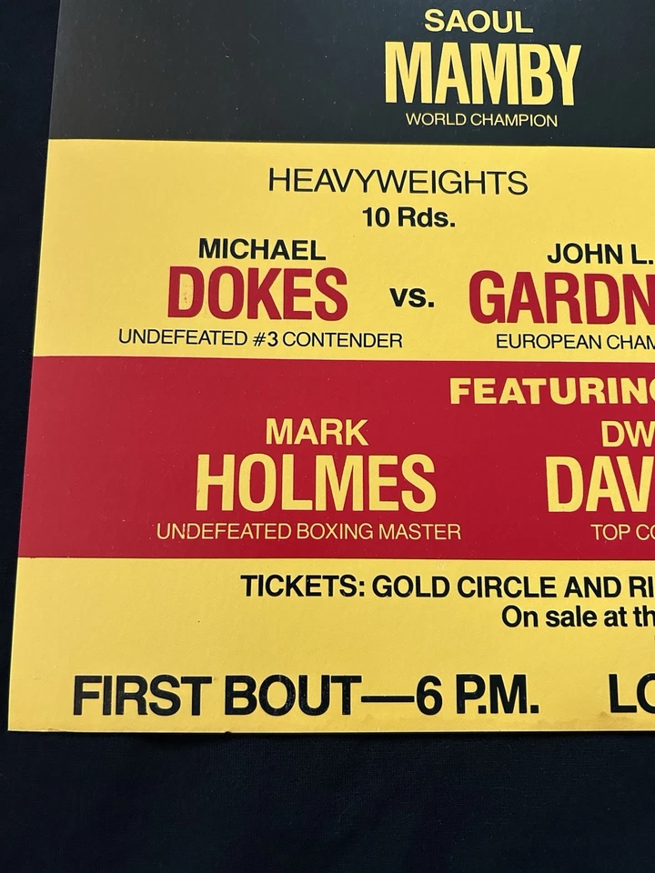 GREAT! 1981 Holmes vs  Spinks Heavy Weight Boxing Match JOE LOUIS Arena Detroit - Image 4 of 4