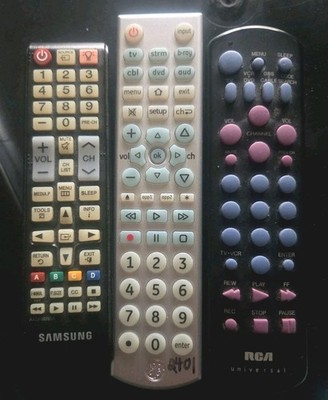 Junk Drawer Remote Lot 3 Universal Remotes GE, SAMSUNG,  RCA