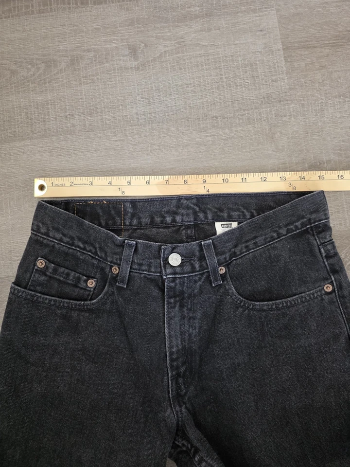 Jeans Levi 550 para niños Husky negro calce relajado Y2K denim 31x25 (30x21) mayo 2001 Foto 4 de 4