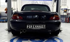 FOX Sportauspuff Racinganlage ab Kat. BMW Z3 Roadster 1.9l E36 2x80mm